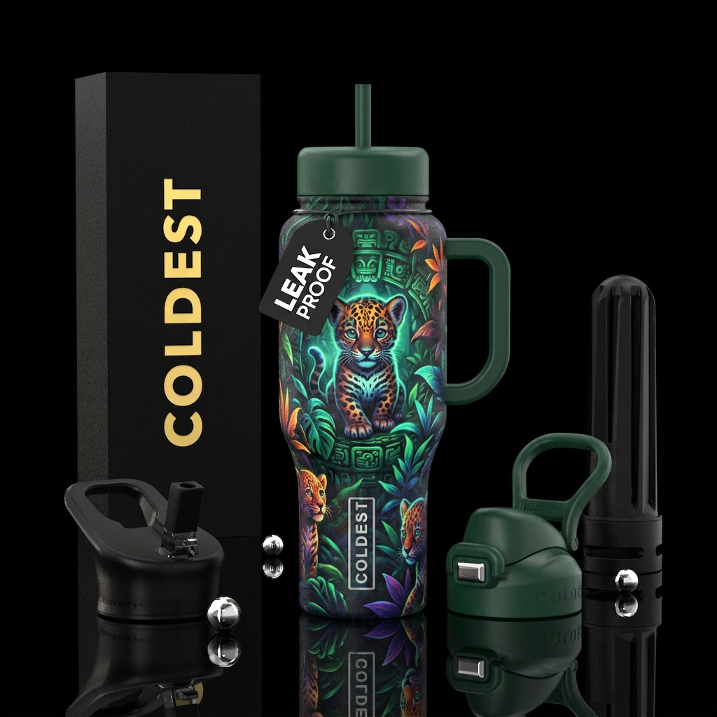 Jungle Kitten water bottle design