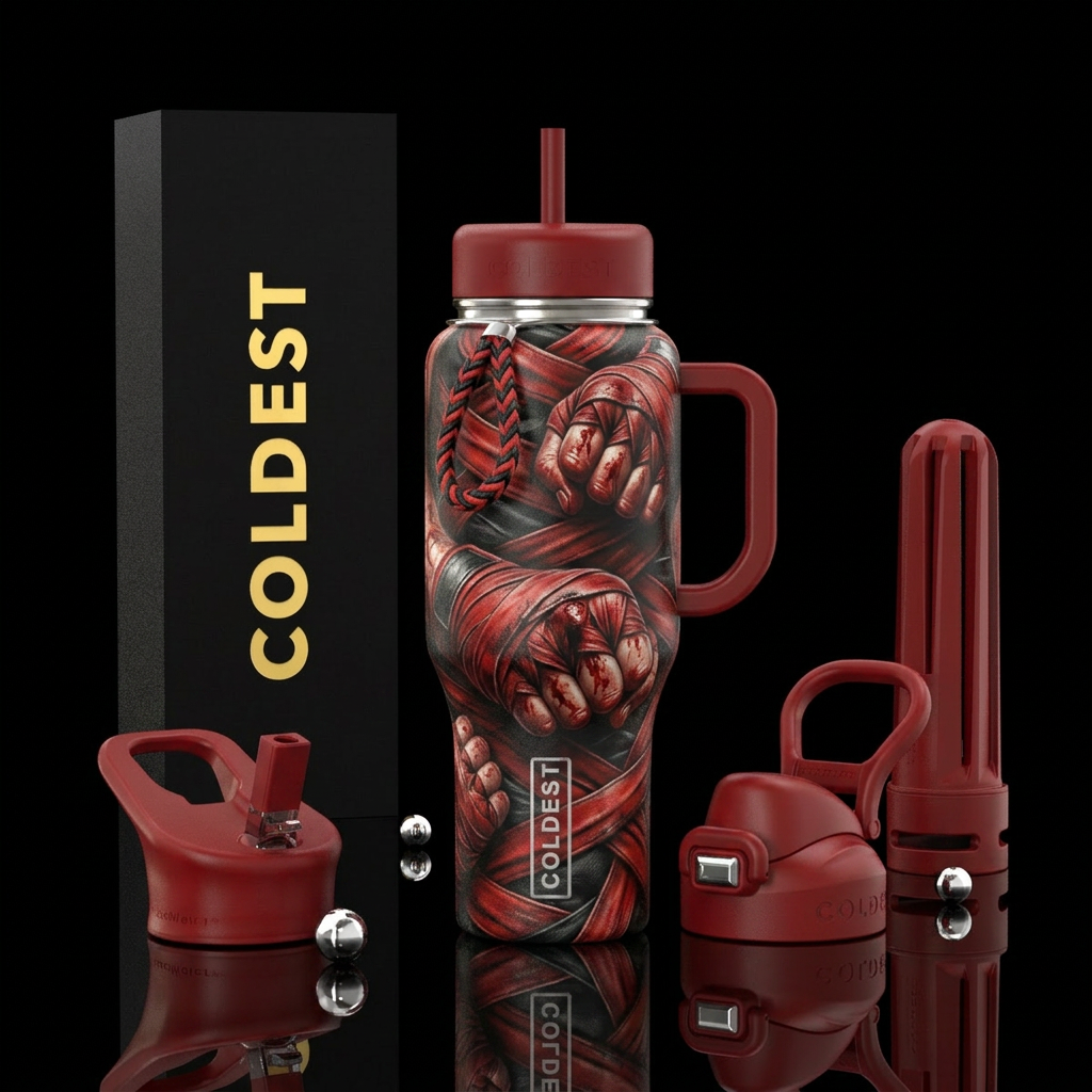 Bare knuckle water bottle design