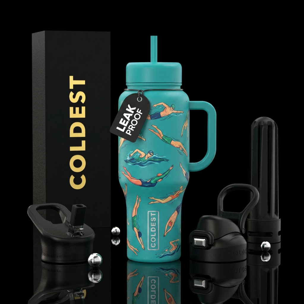 Swim water bottle design
