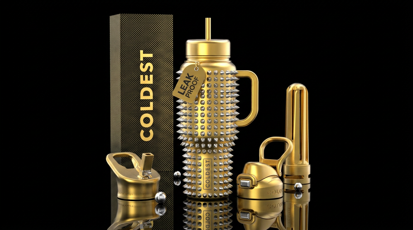 Golden Danger water bottle design