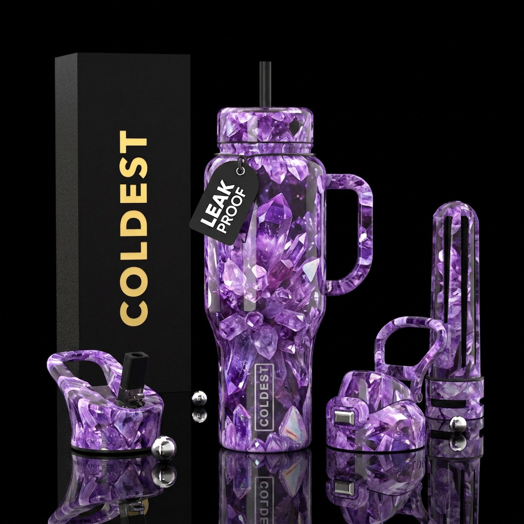 Crystalline Creation water bottle design