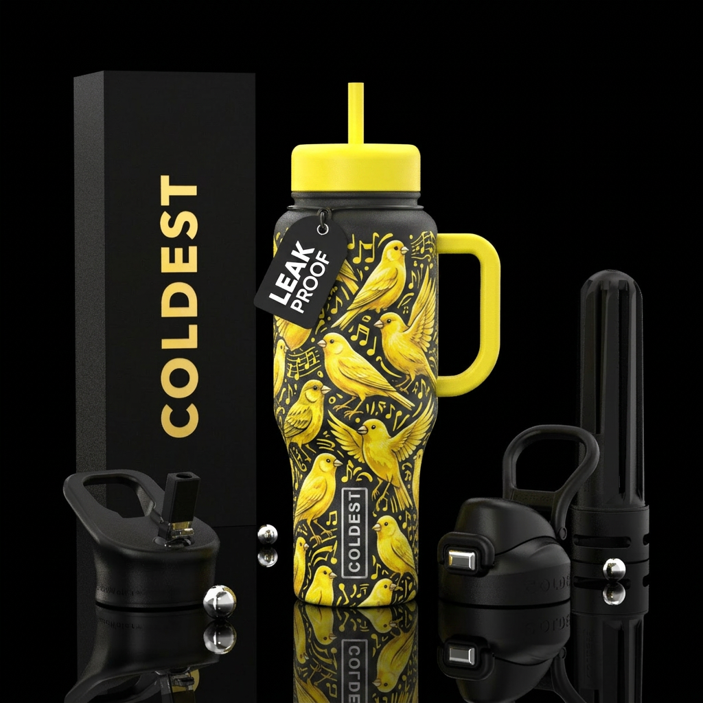 Canary Call water bottle design