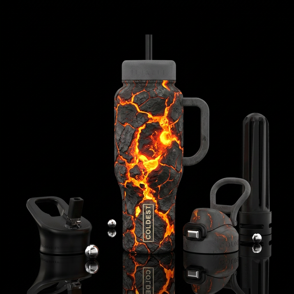 Apocalyptic Destruction water bottle design