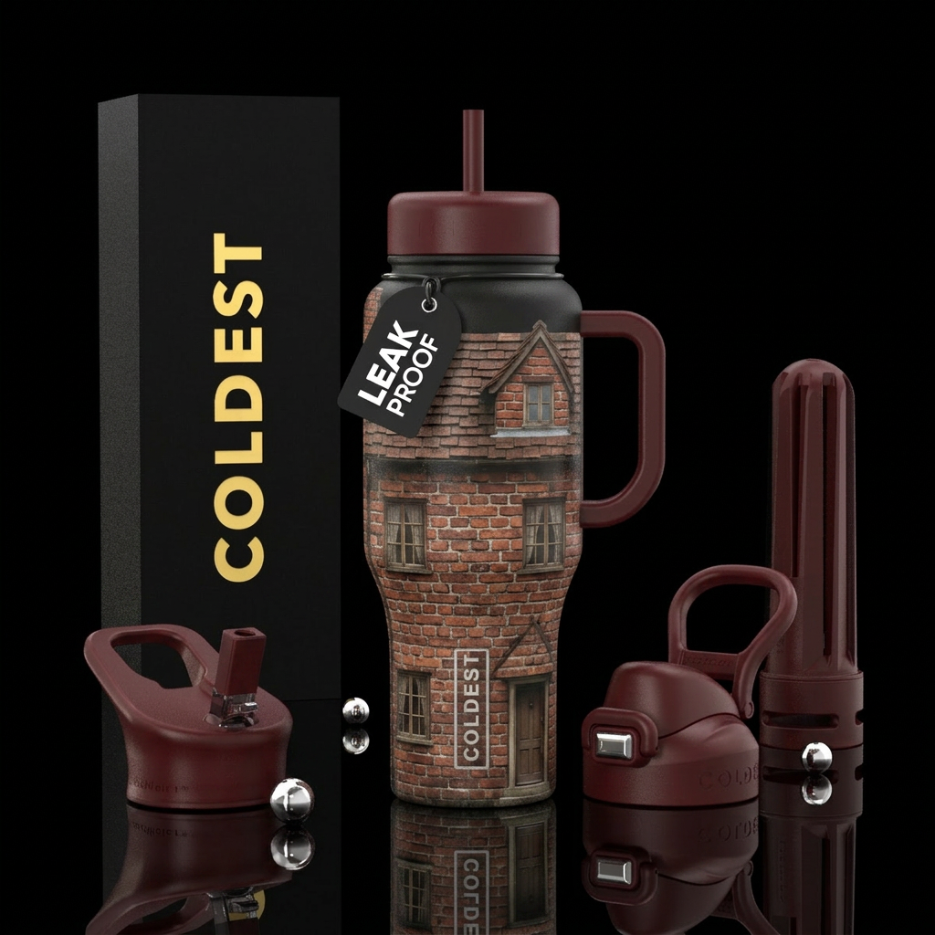 Brick house water bottle design