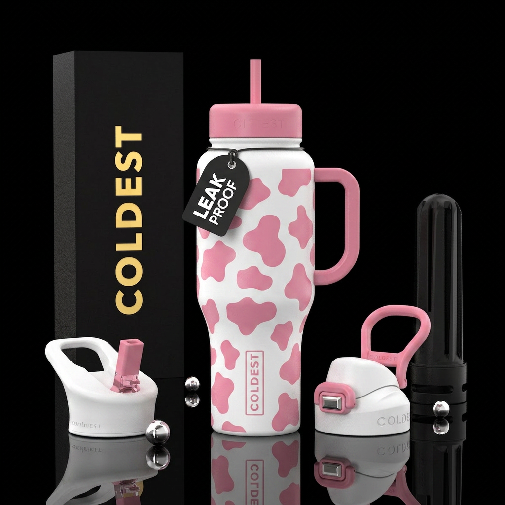 Strawberry Milk water bottle design