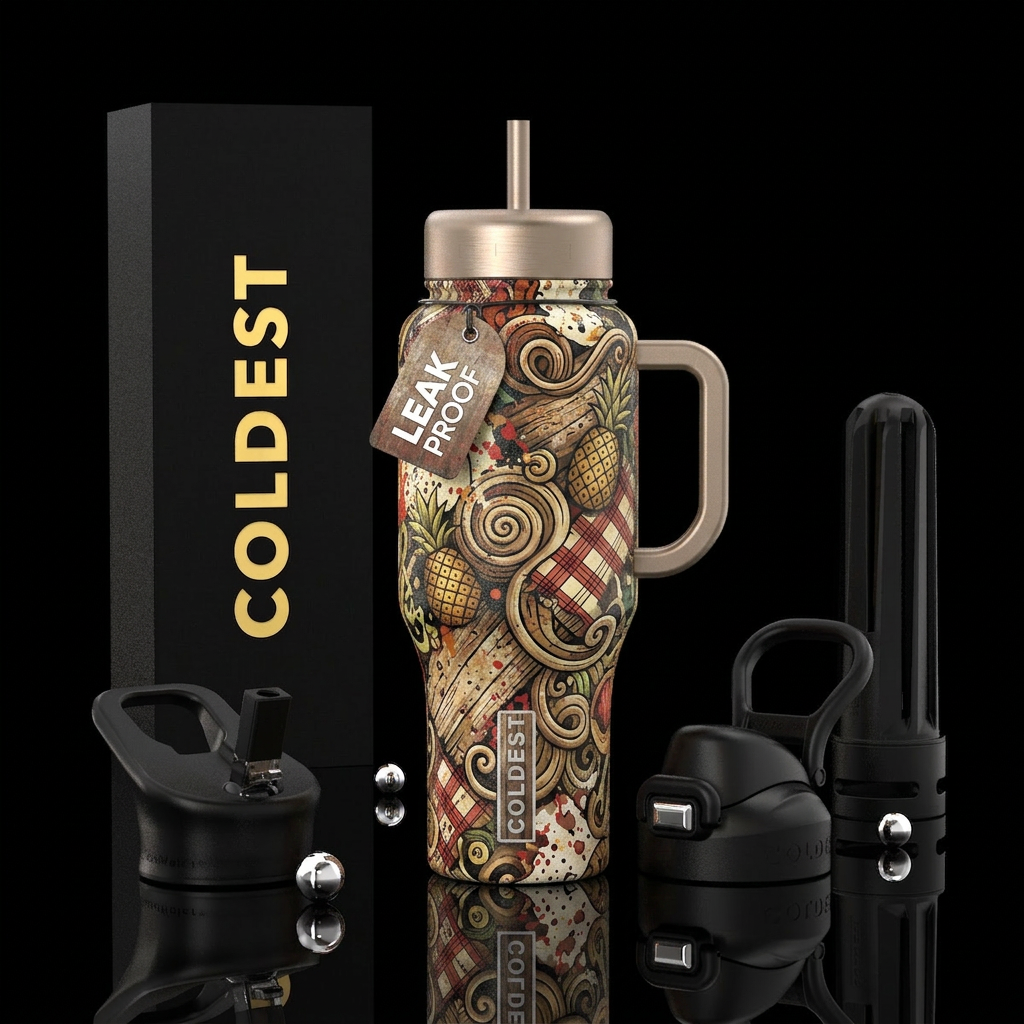 rustic, spirals, pineapple, plaid, splatter, champ... water bottle design