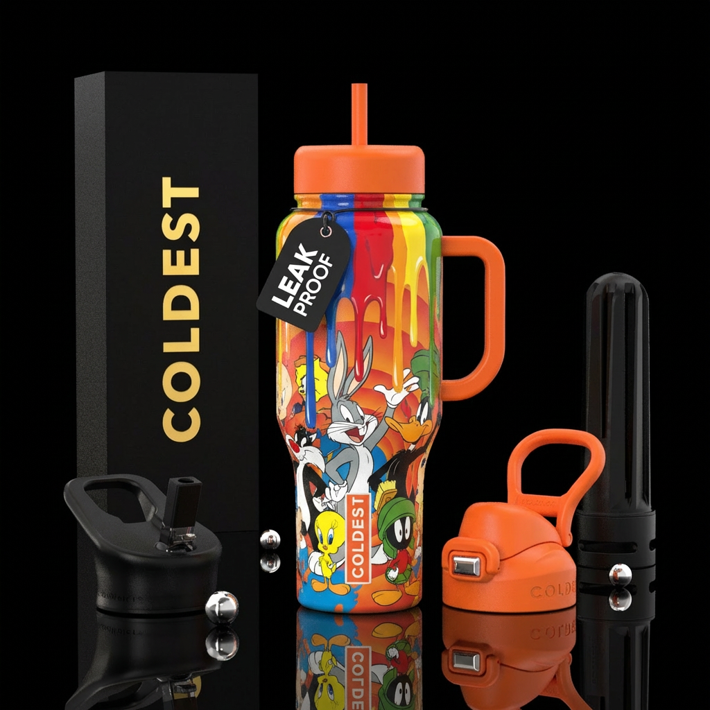 Looney tunes, dripping water bottle design