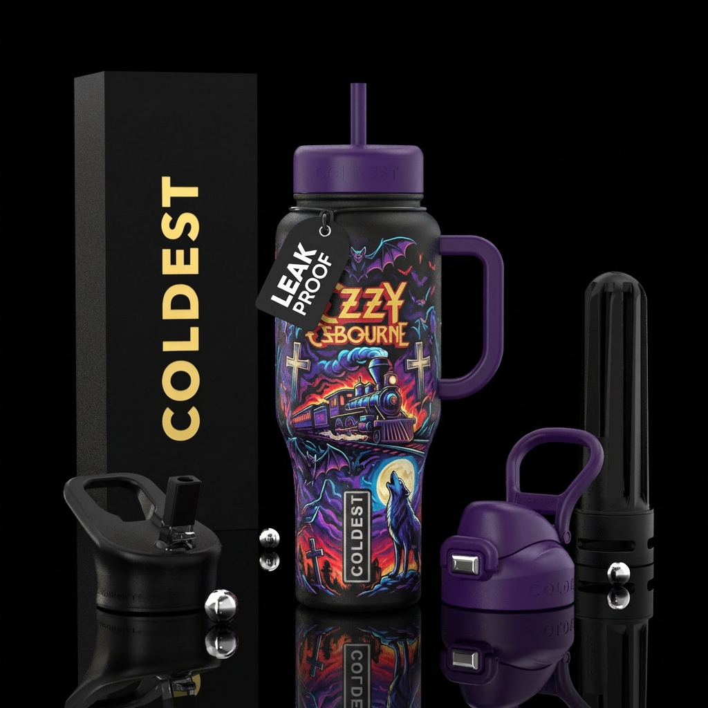 Ozzy Osbourne water bottle design