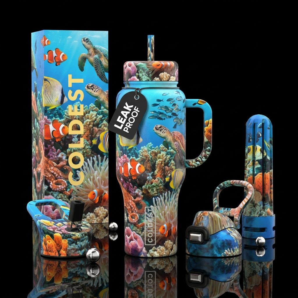 Sea Life water bottle design