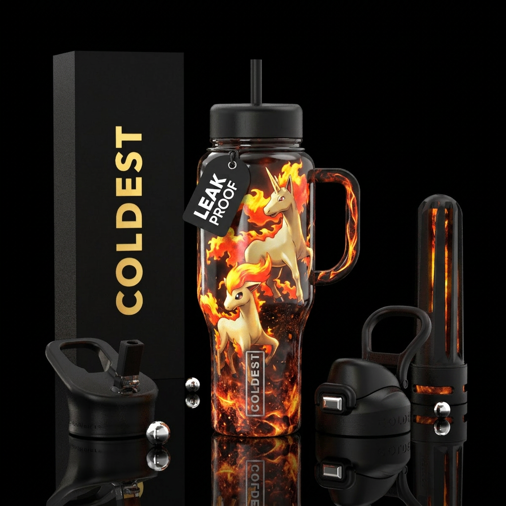 Ponyta to rapidash pokemon evolution water bottle design