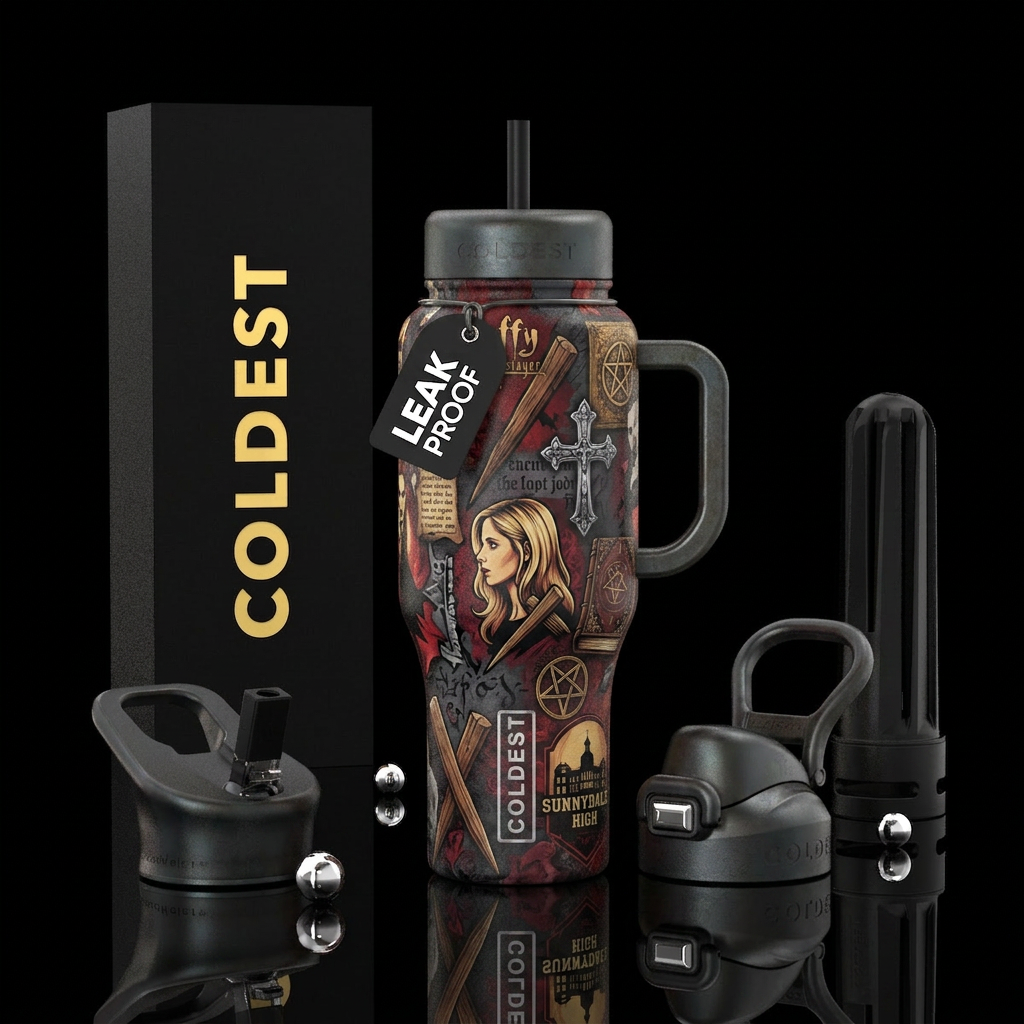 Buffy the vampire Slayer water bottle design