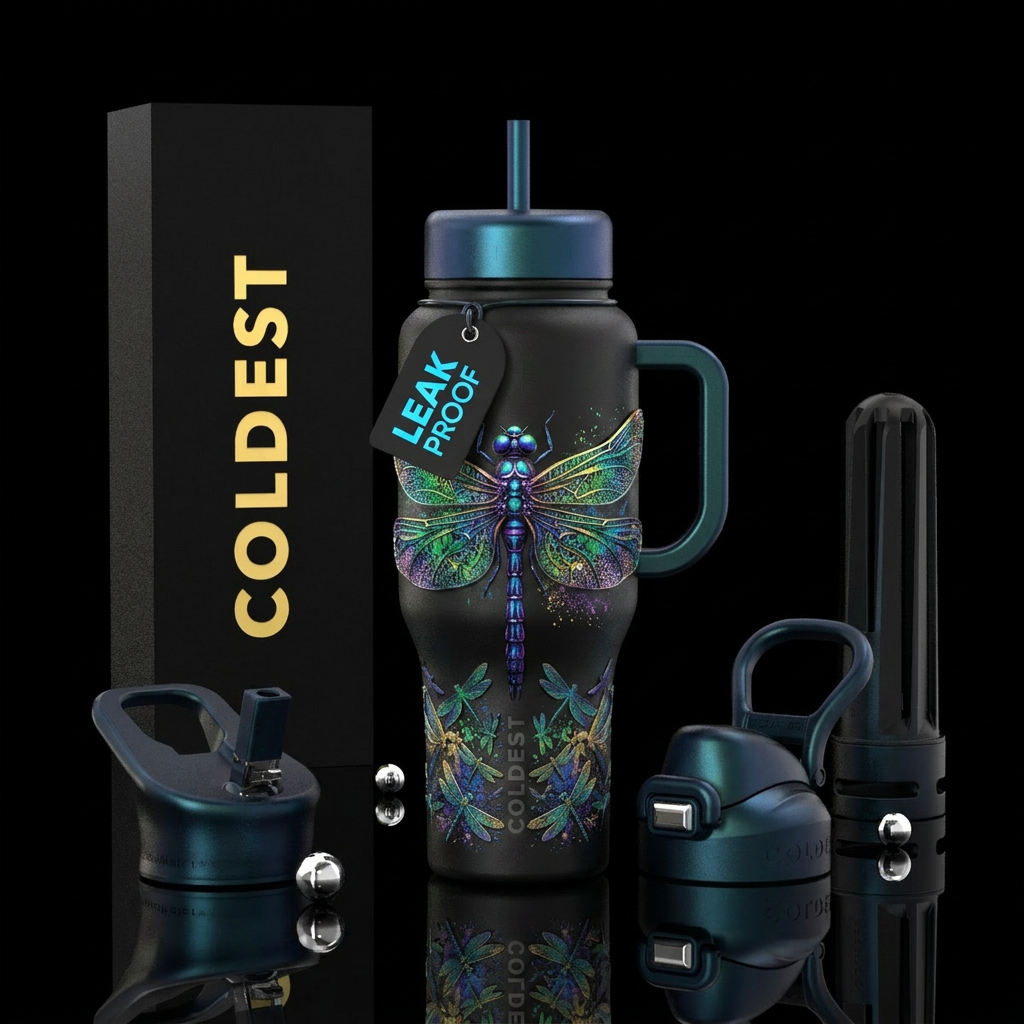 Dragonfly water bottle design