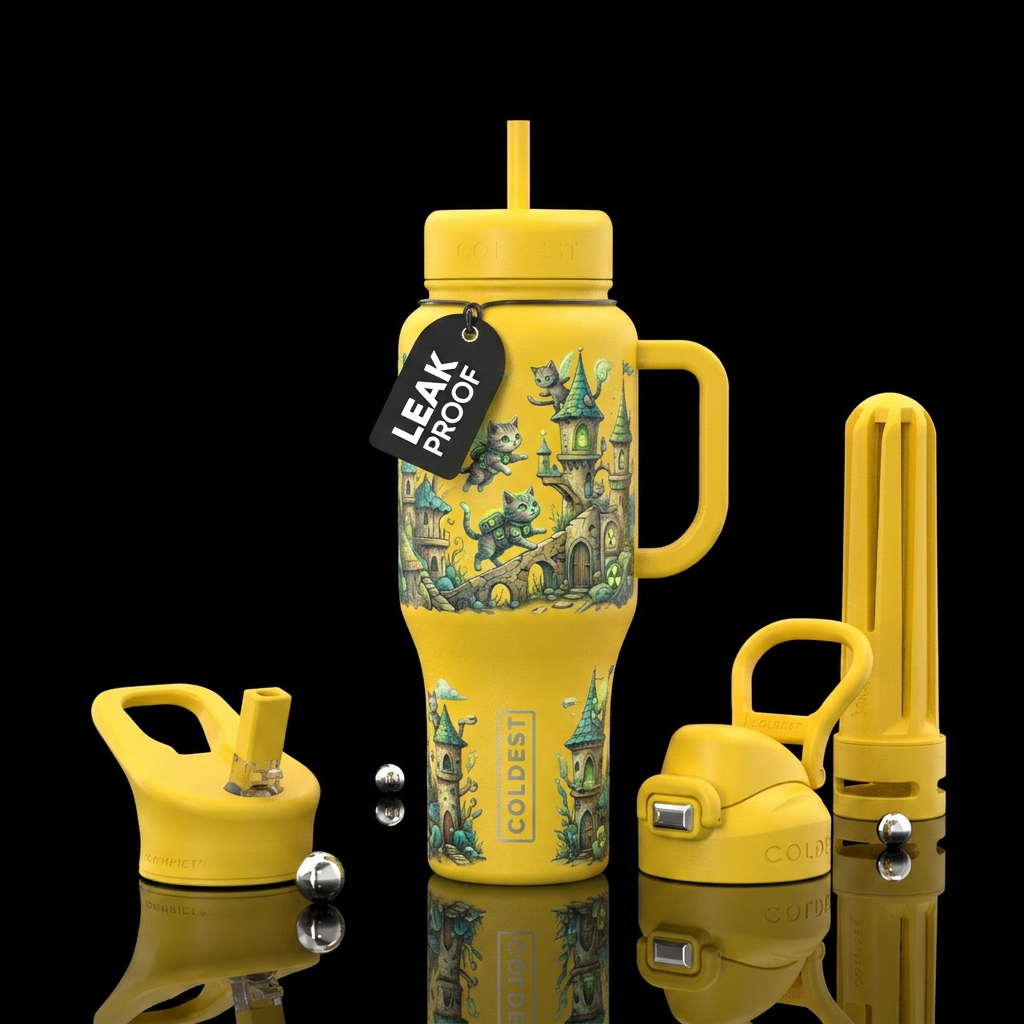 Kittenpocalypse water bottle design