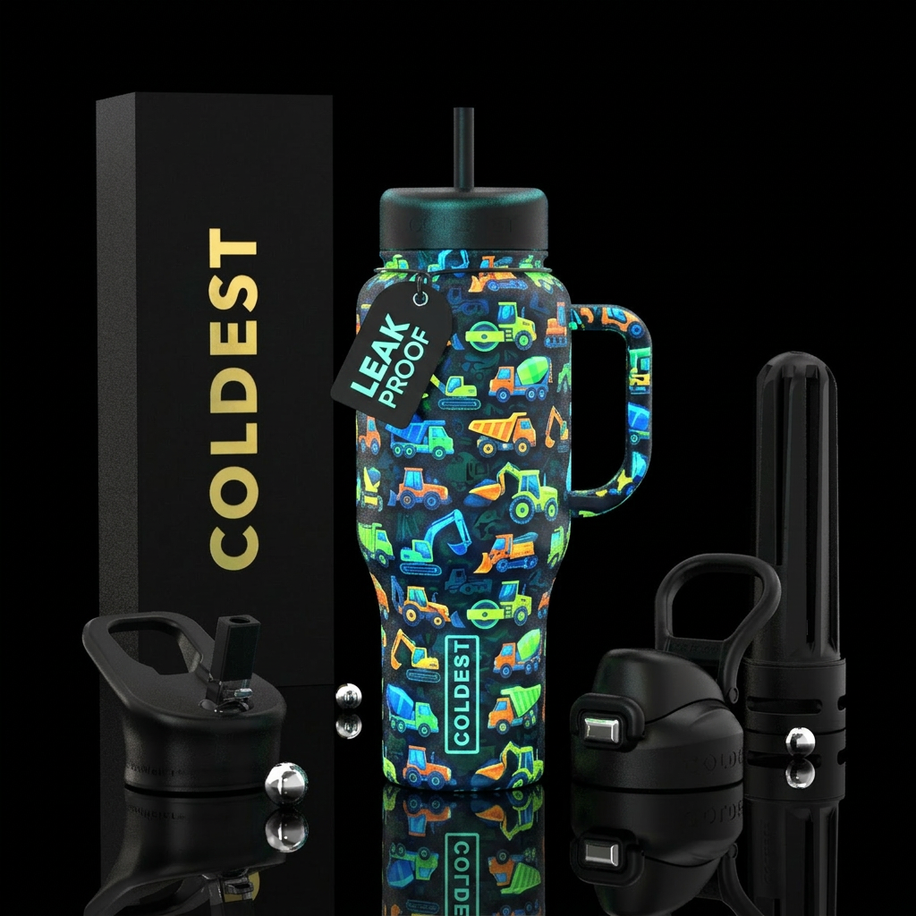 Baby trucks! Make it glow in the dark. Epic bottle water bottle design