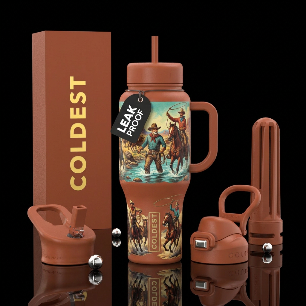 famous cowboys water bottle design