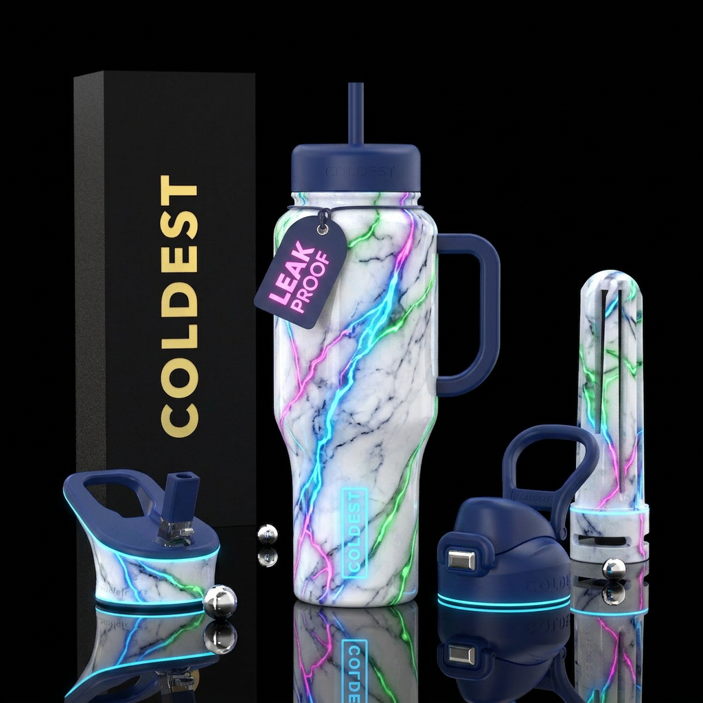 Glowie Marble water bottle design