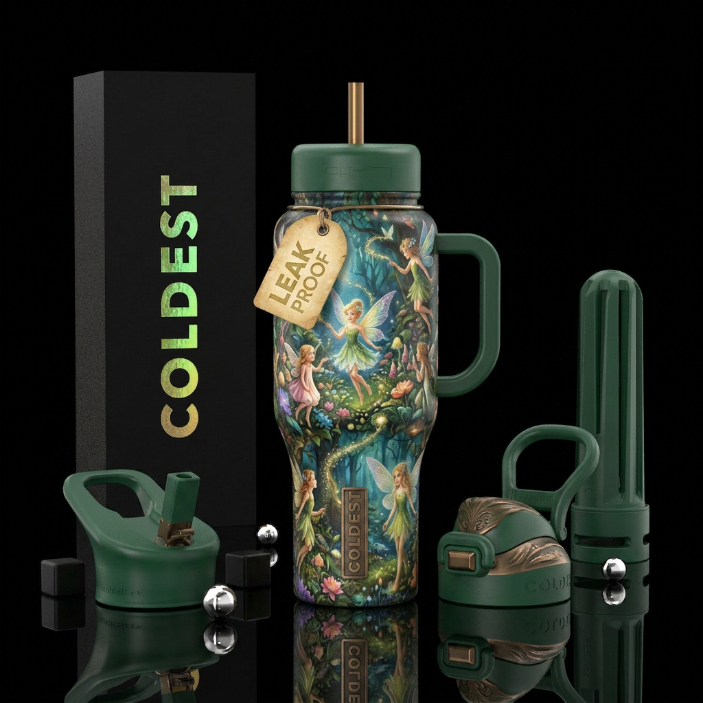 FAMOUS FAIRY ART water bottle design