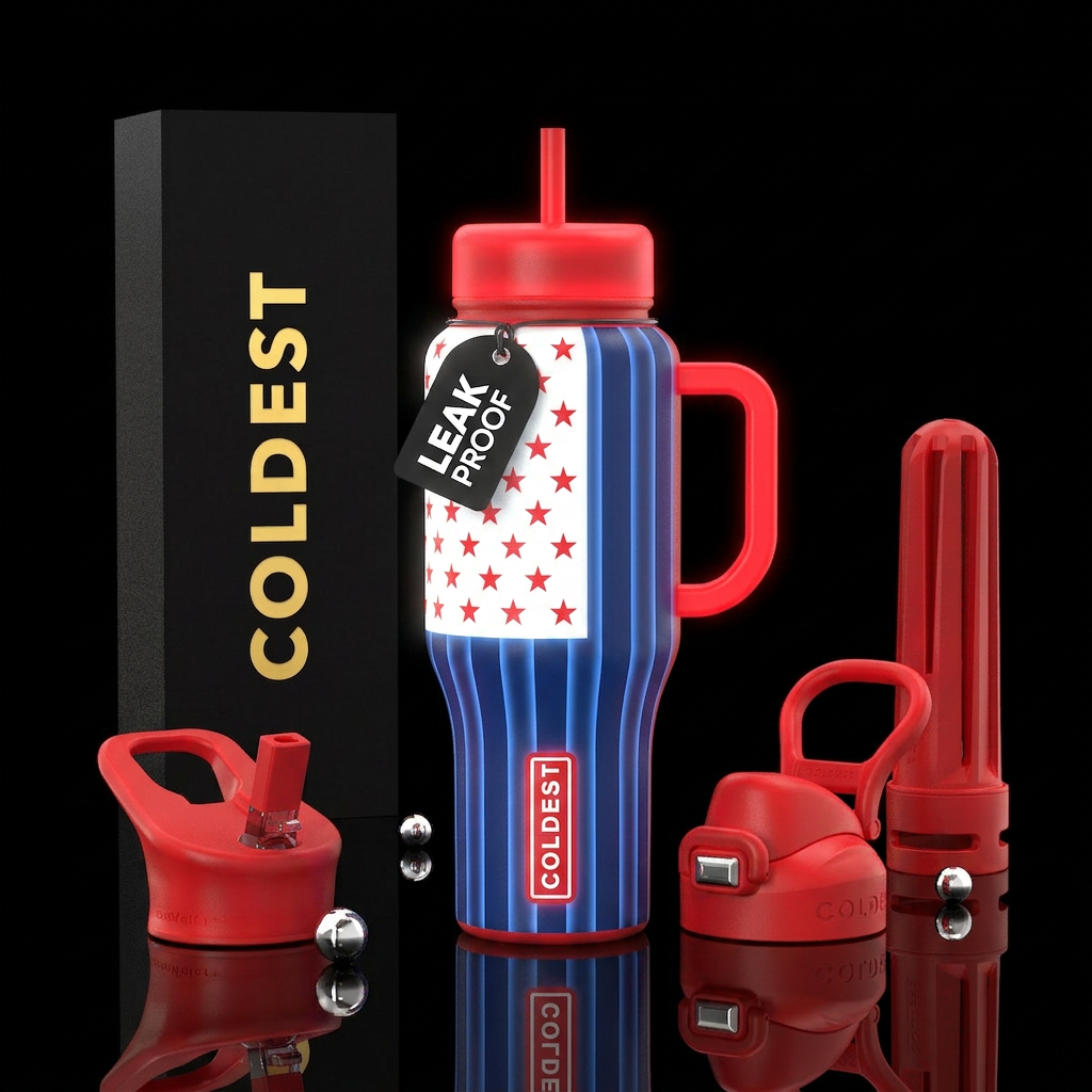 Red white and blue American flag…. The design will... water bottle design