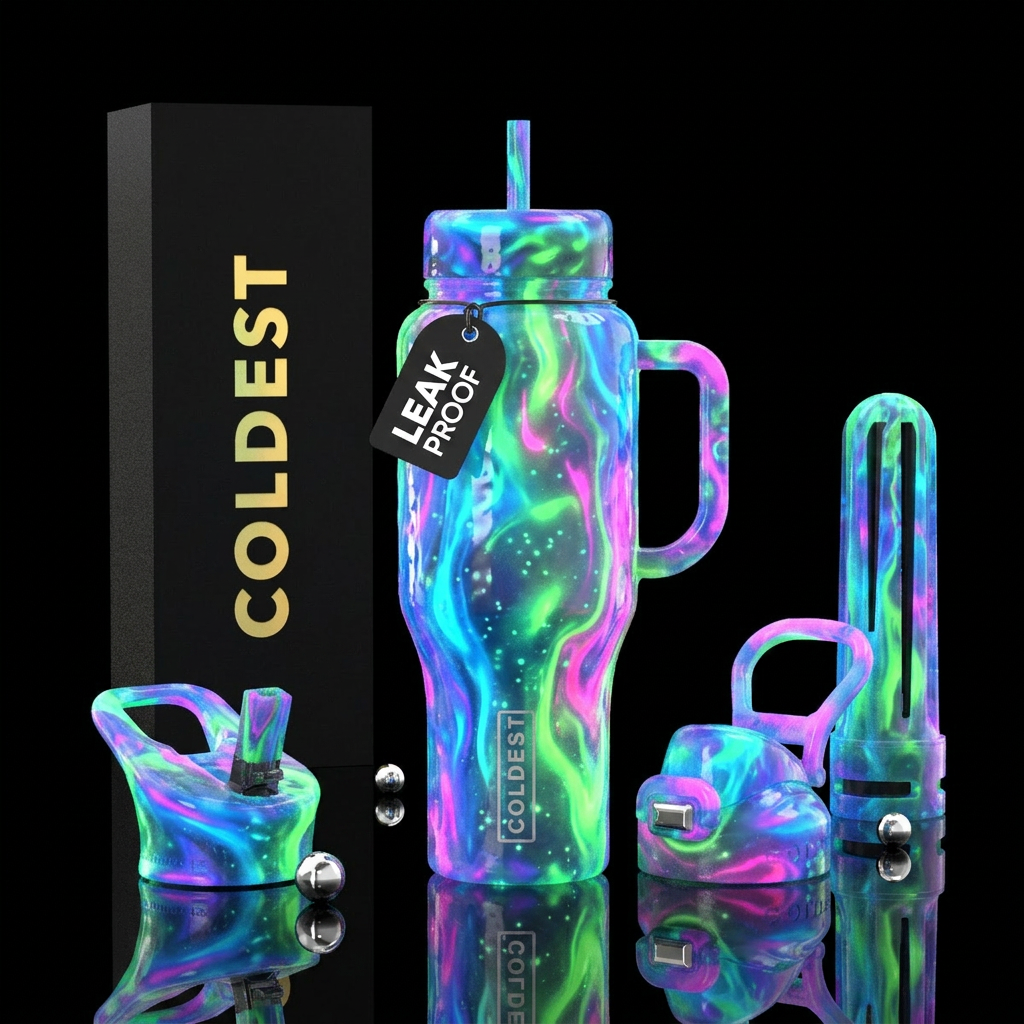 Glowie Slime water bottle design