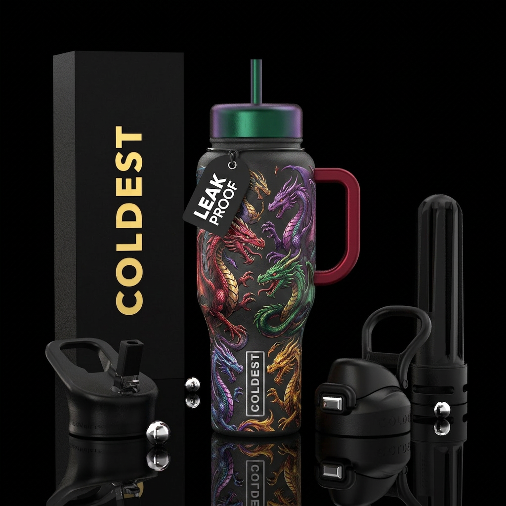 Dragon Battles water bottle design