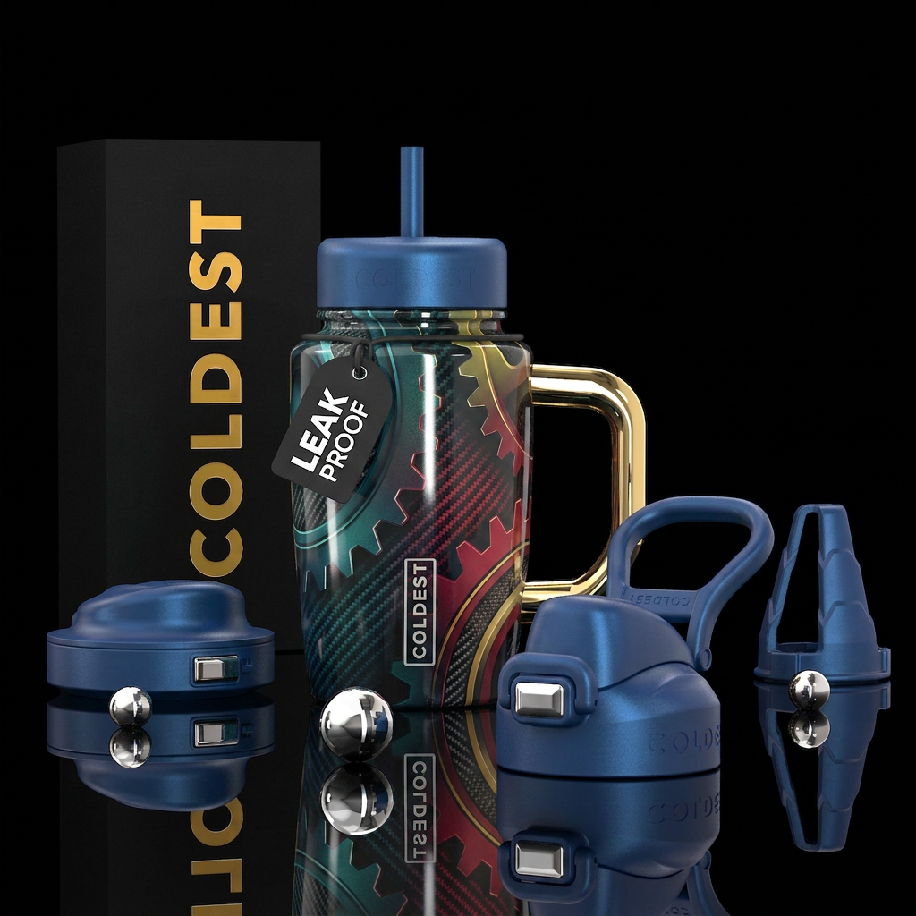 Car show, photorealistic, detailed, lifelike water bottle design