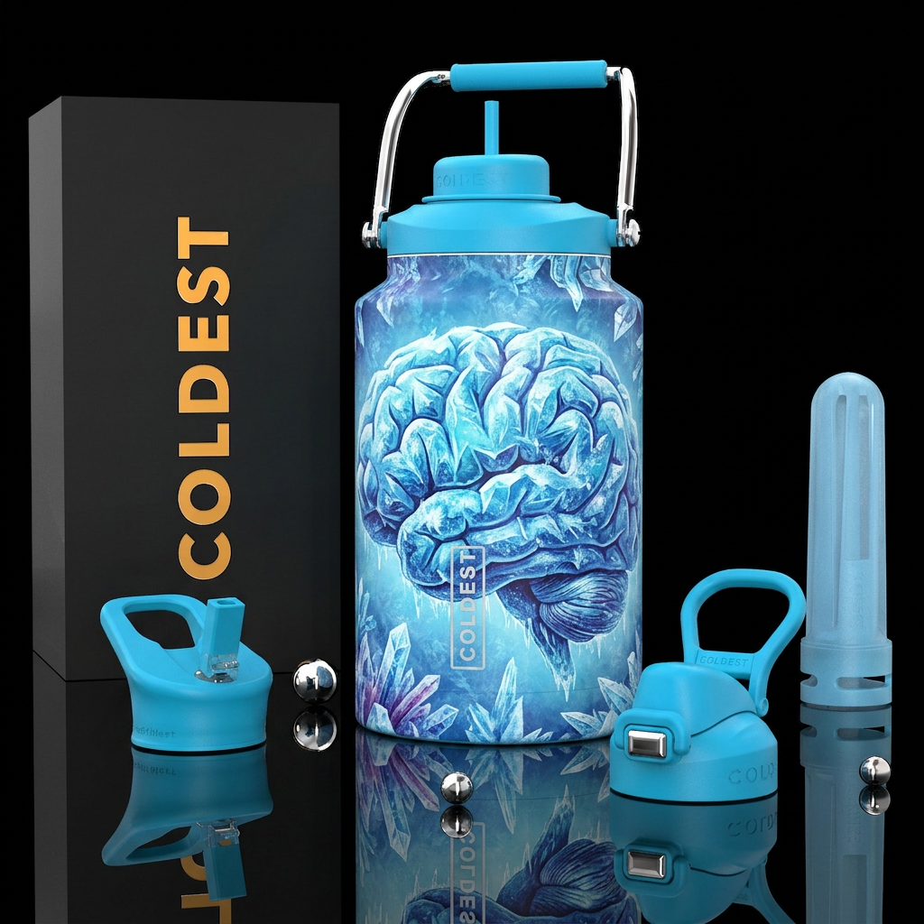 Brain Freeze water bottle design