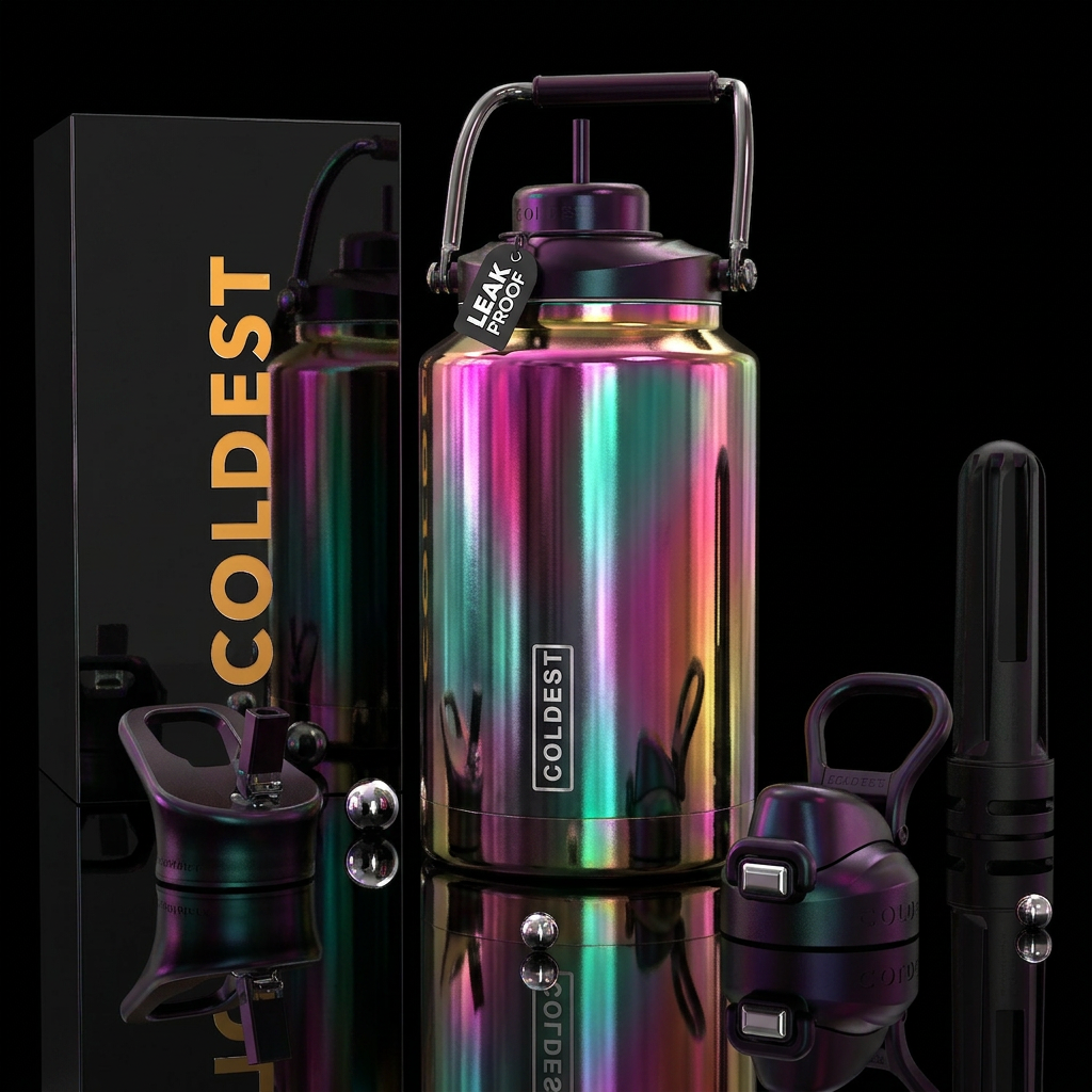 A bottle Design, photorealistic, detailed, lifelik... water bottle design