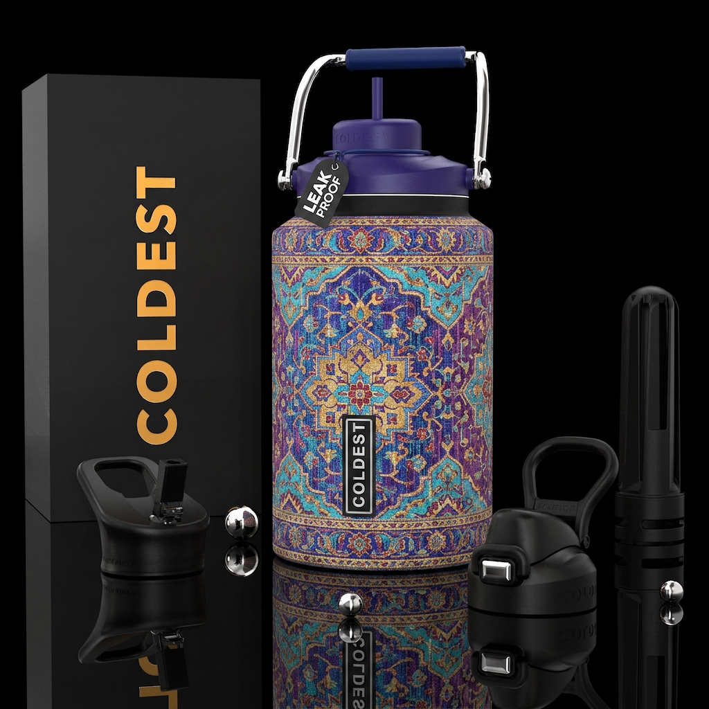 Magic Carpet Ride water bottle design
