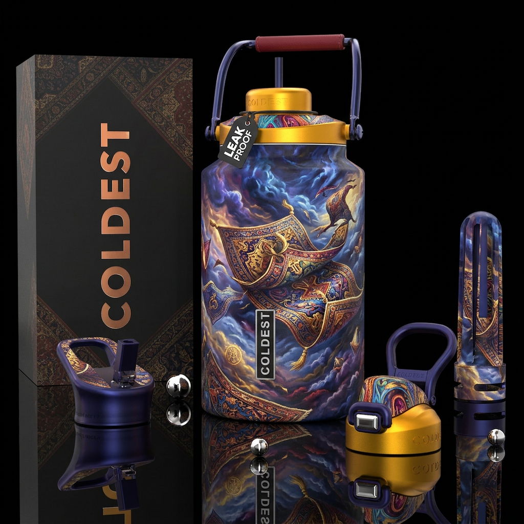 Magic Carpet Ride water bottle design