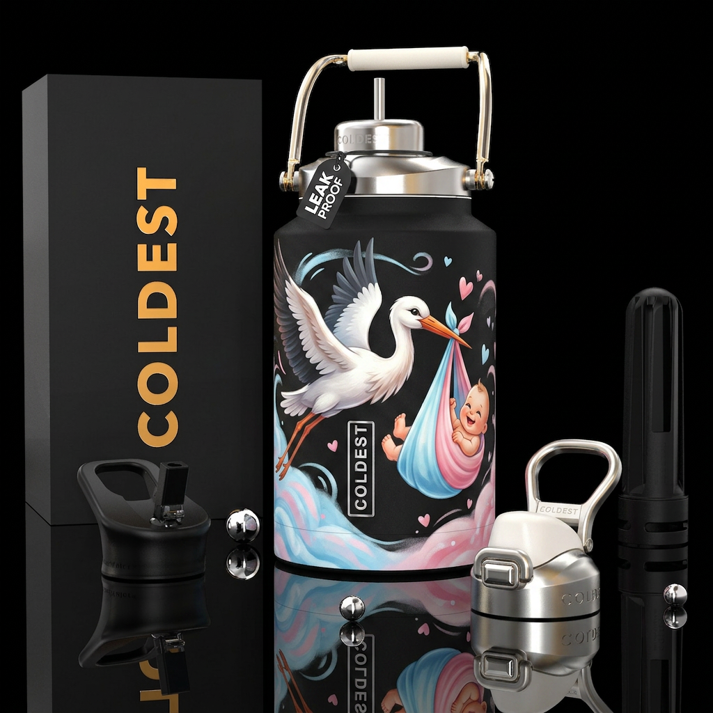 The Stork is Coming with a Healthy Happy Bouncing ... water bottle design