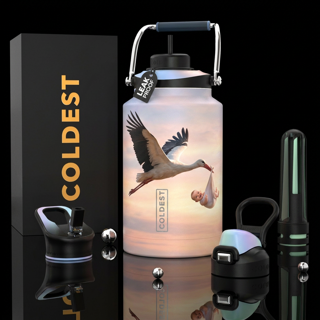 The Stork is Coming with a Healthy Happy Bouncing ... water bottle design