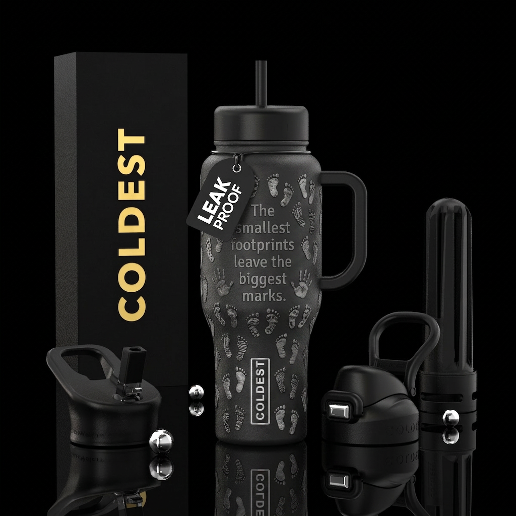 Pregnancy loss, The smallest footprints leave the ... water bottle design