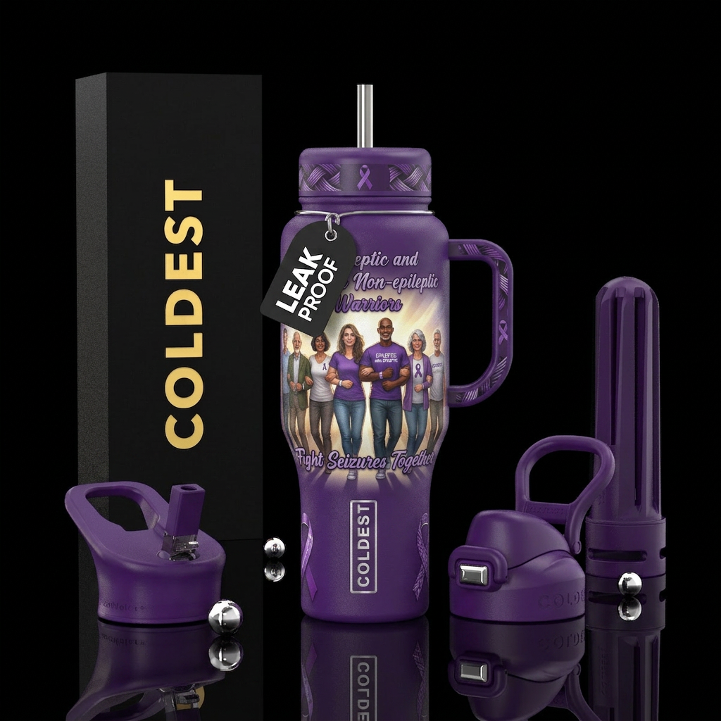 Epileptic and Non epileptic Warriors Fight seizure... water bottle design