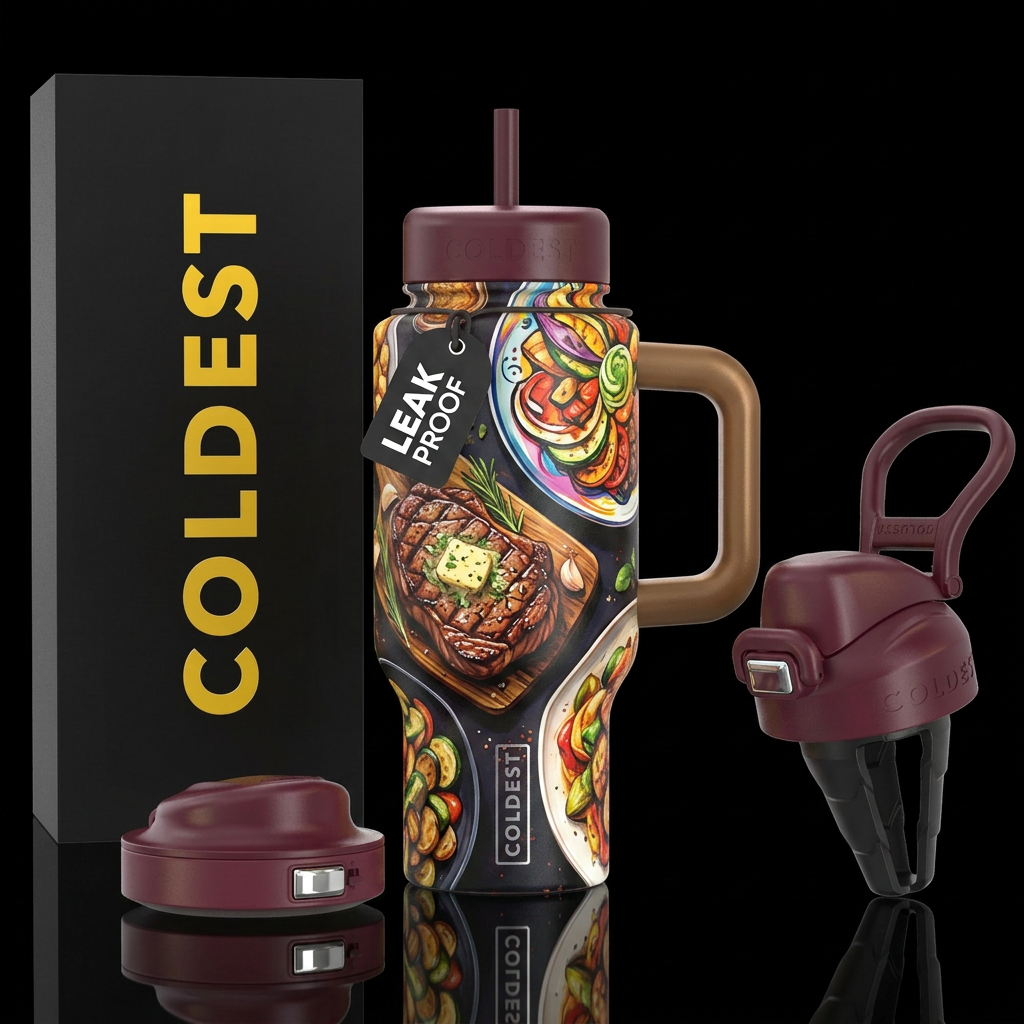 Dinner time, photorealistic, detailed, lifelike water bottle design