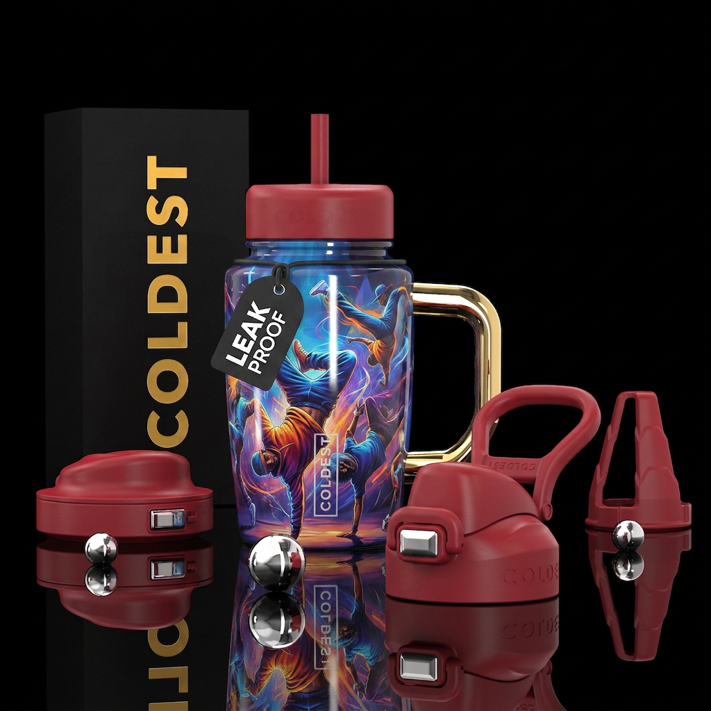Hip Hop Break Dance water bottle design