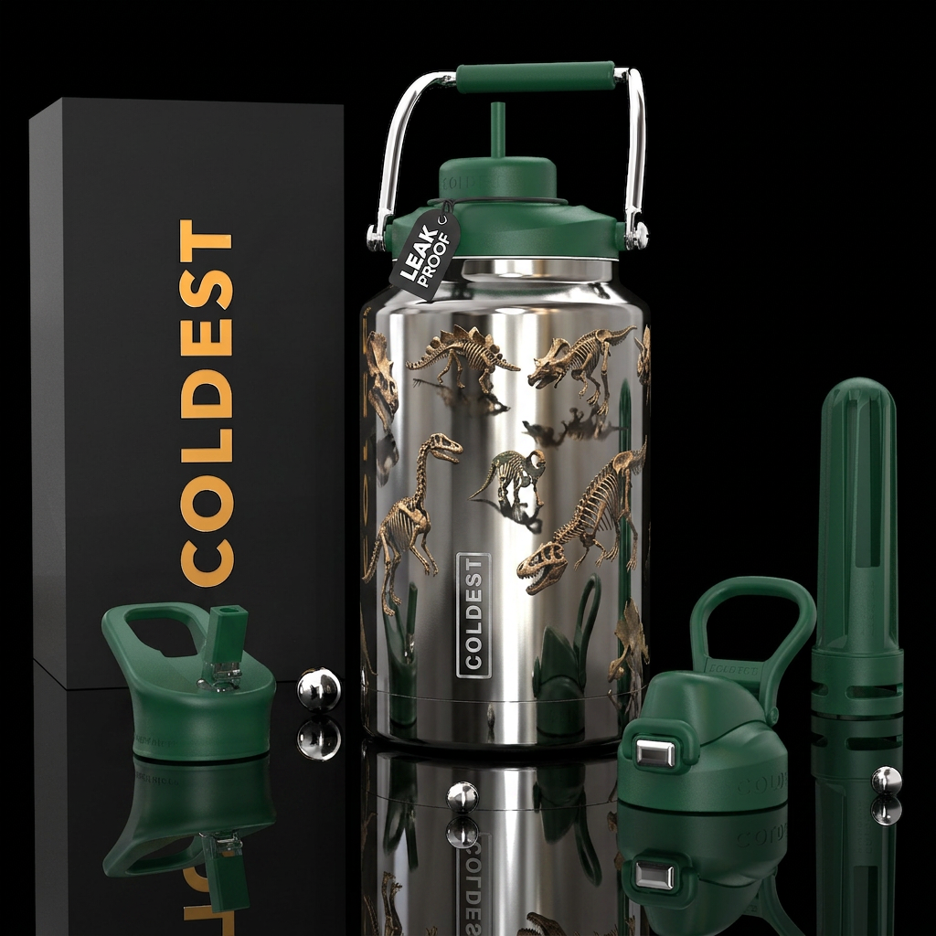 Dinosaurs water bottle design