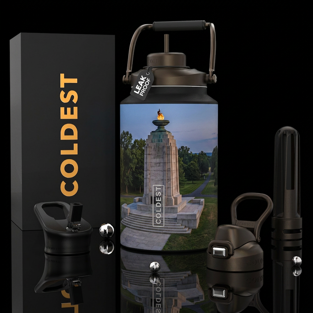Eternal Light Peace Memorial — Gettysburg, PA, pho... water bottle design