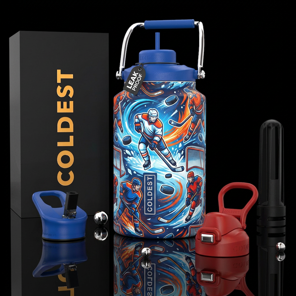 Hockey water bottle design
