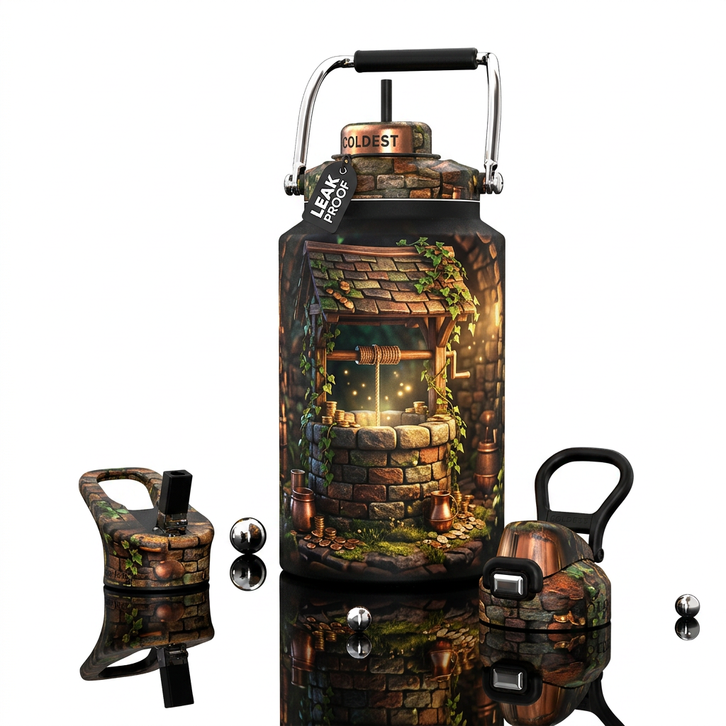 Wishing Well water bottle design