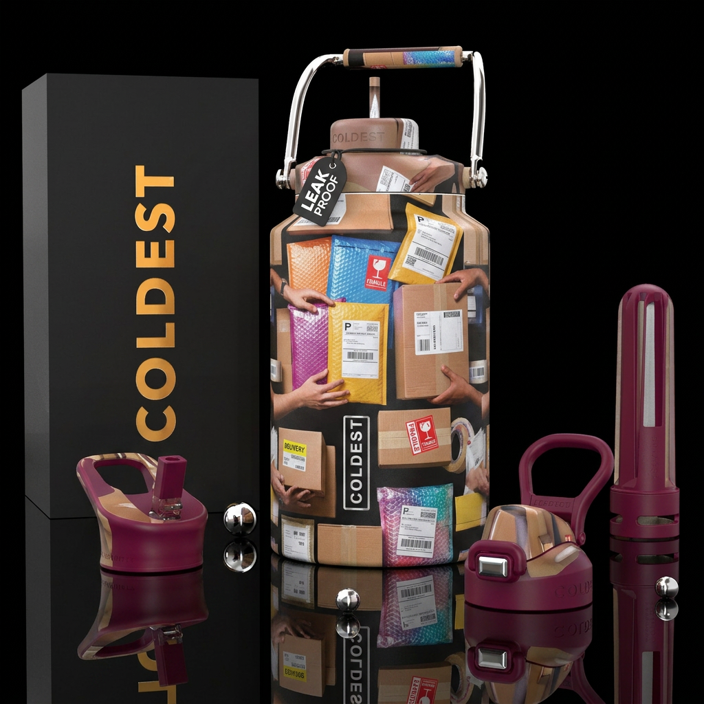 Coldest Deliveries Received water bottle design