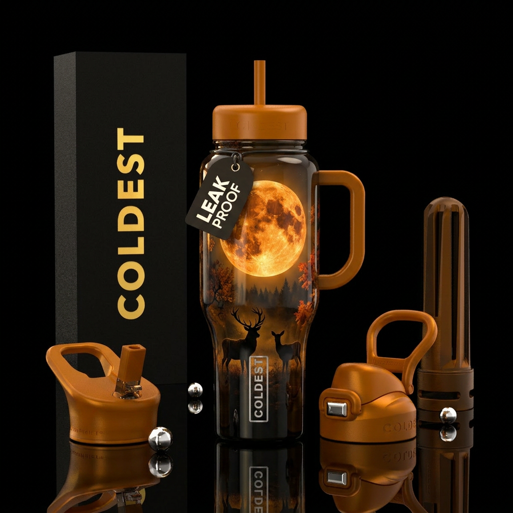 October Hunters Moon majestic water bottle design