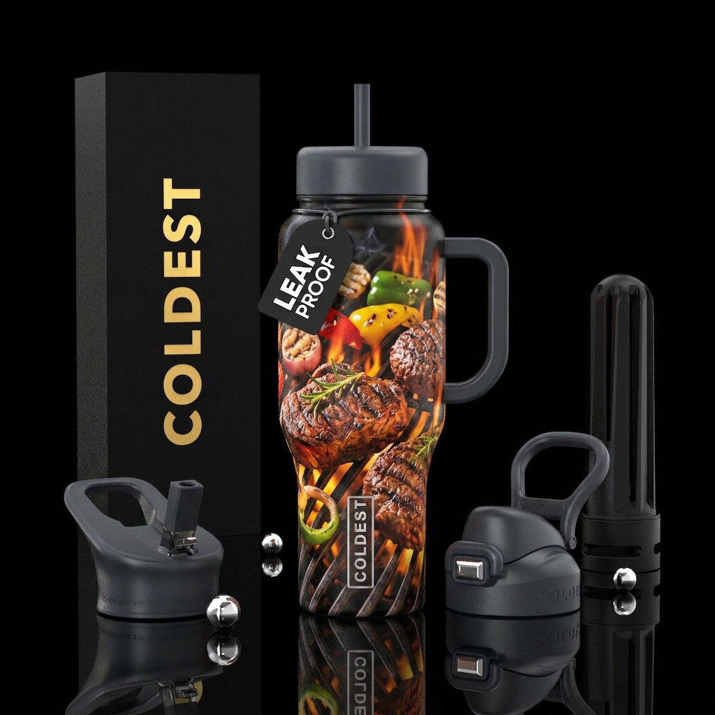 Grilling food in general water bottle design