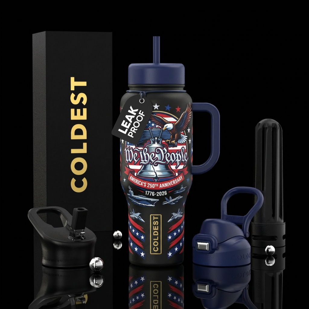 250th America's anniversary patriotic with liberty... water bottle design