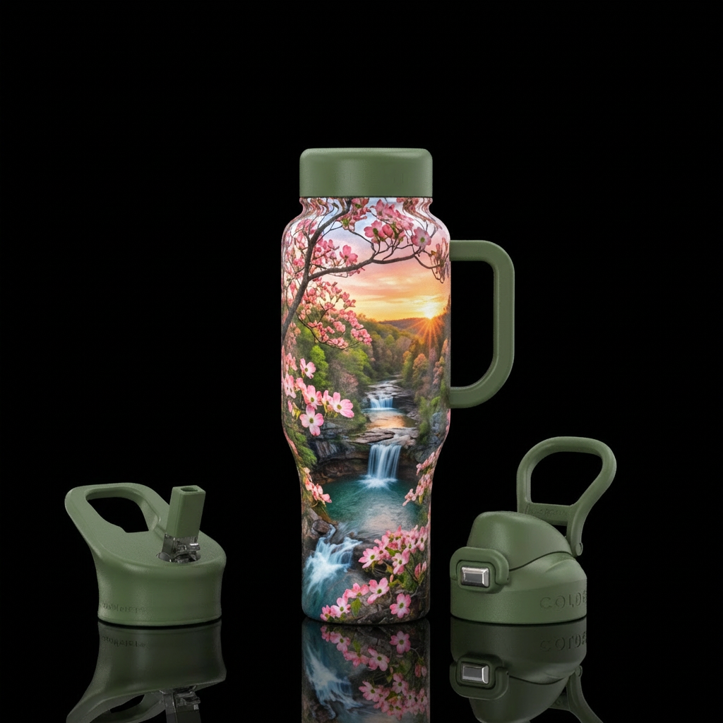 Dogwood canyon ozark oasis water bottle design