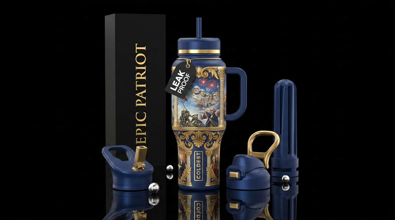 The most epic and patriotic american scenes, as mu... water bottle design