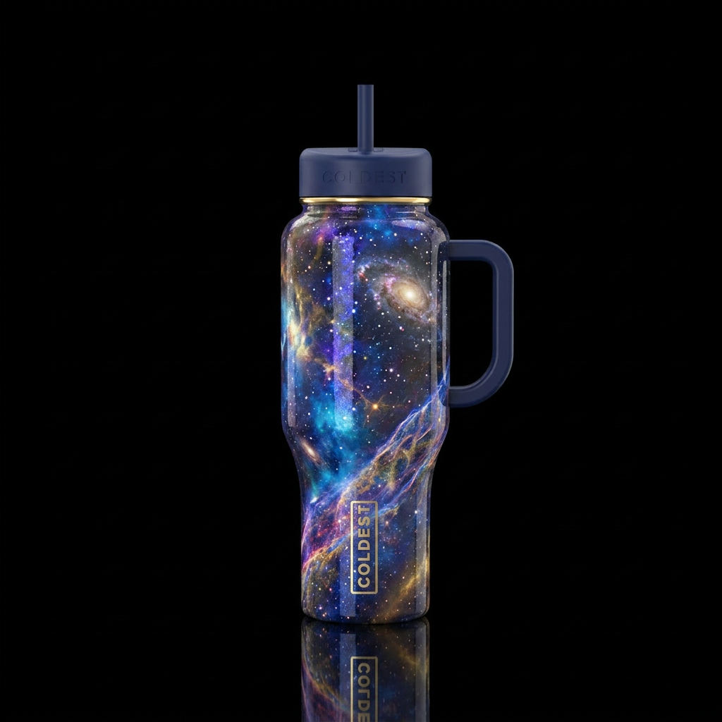 Celestial grandeur water bottle design