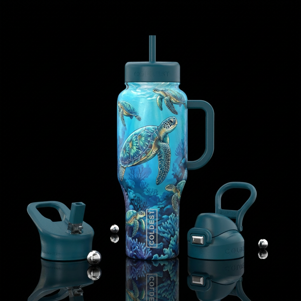 Turtles water bottle design