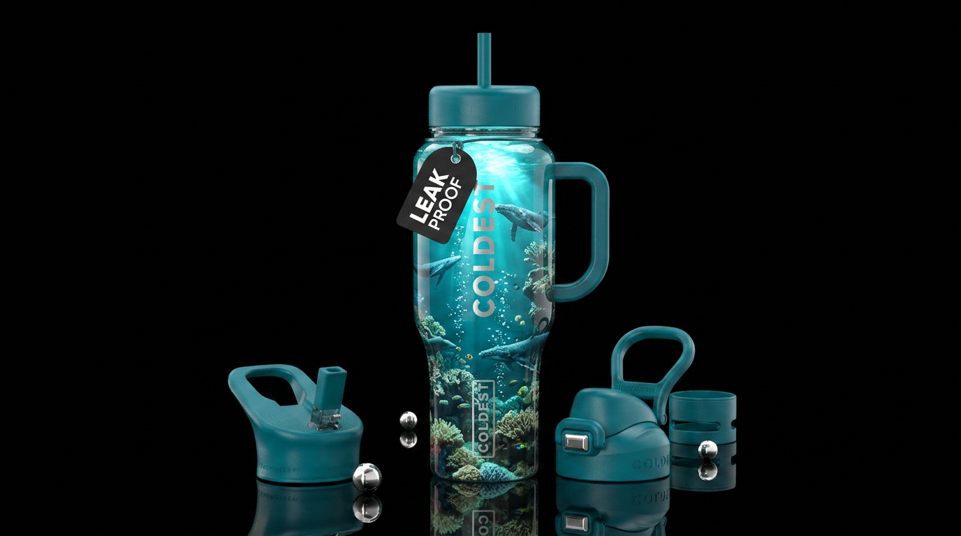 A hyper realistic effect where the bottle appears ... water bottle design
