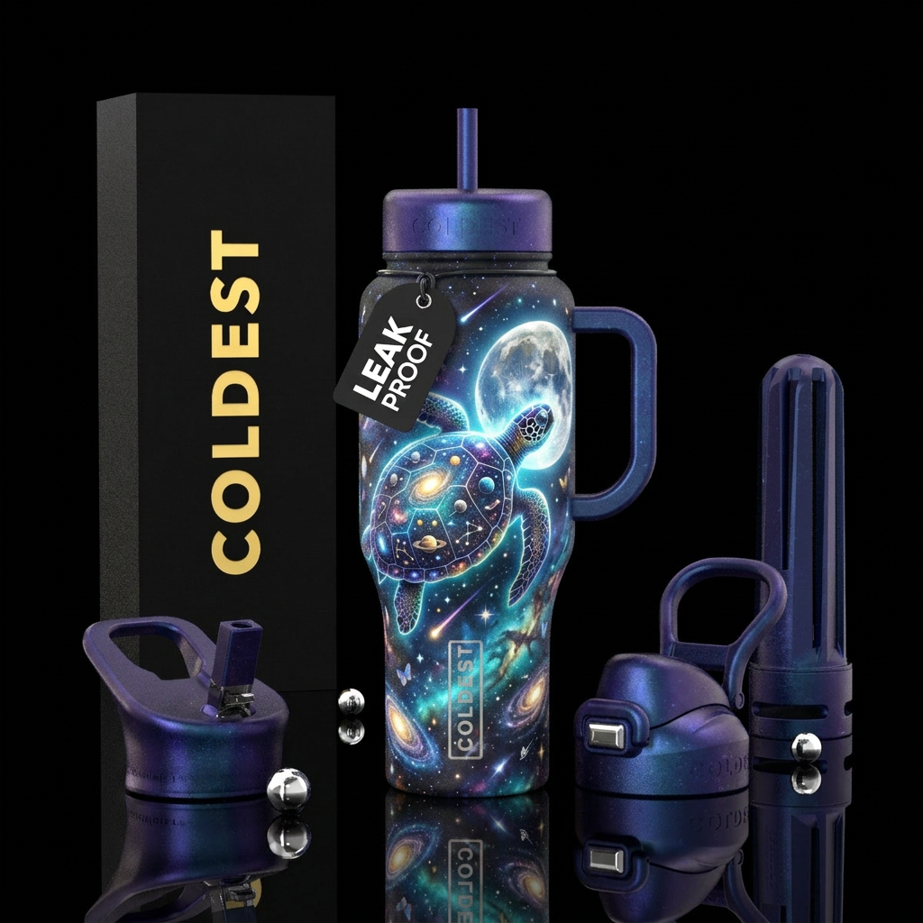 "A breathtaking cosmic voyage through the universe... water bottle design