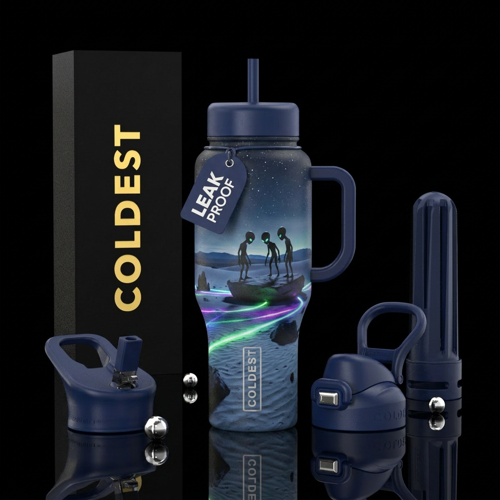A perfectly still water bottle sitting on a flat r... water bottle design